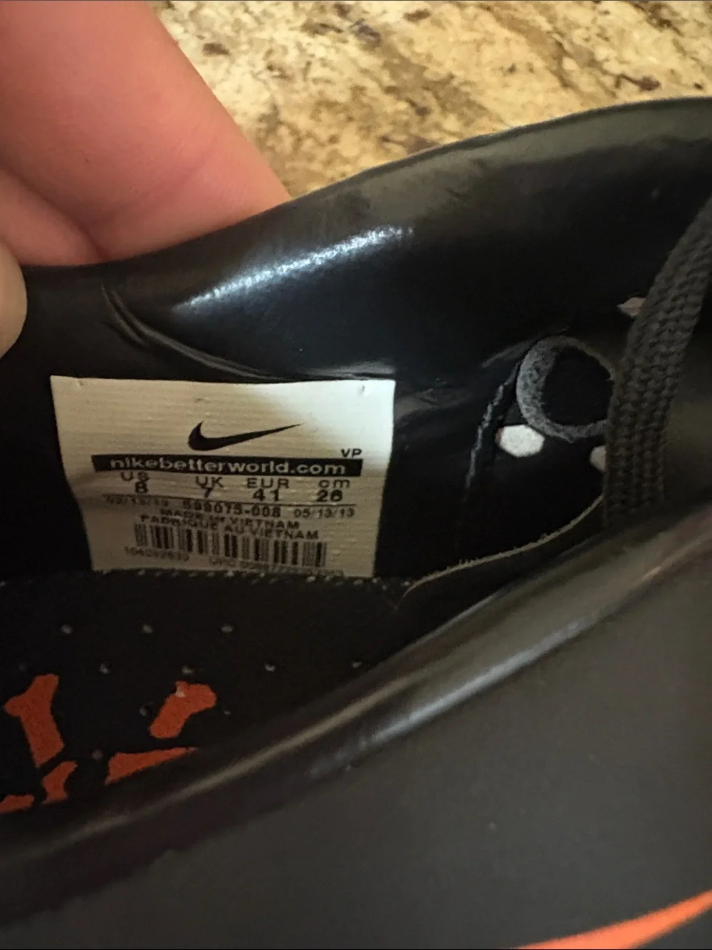 Nike Men’s Hypervenom Orange and Black Athletic Soccer Shoes